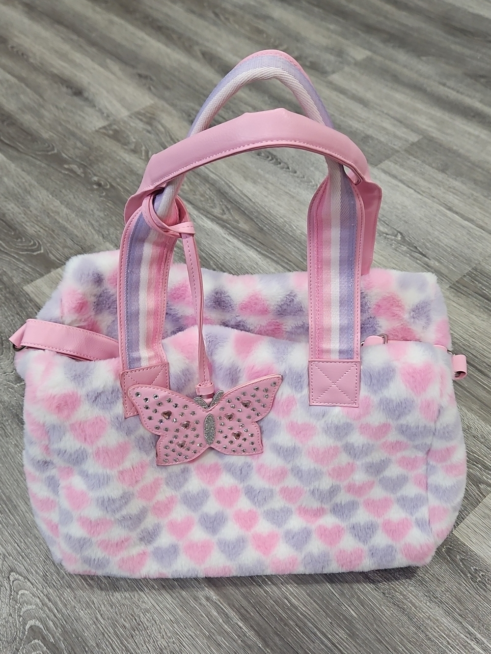 Ms. Gwen's OMG Accessories Duffle Bag Fuzzy Hearts